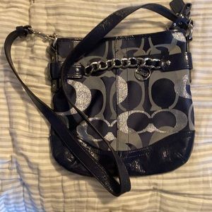 Navy coach bucket crossbody